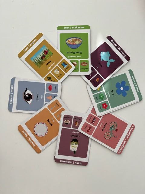 Feestdagen pakket "IndoKwartet & Flashcards "123" & Flashcards "ABC" voor €37