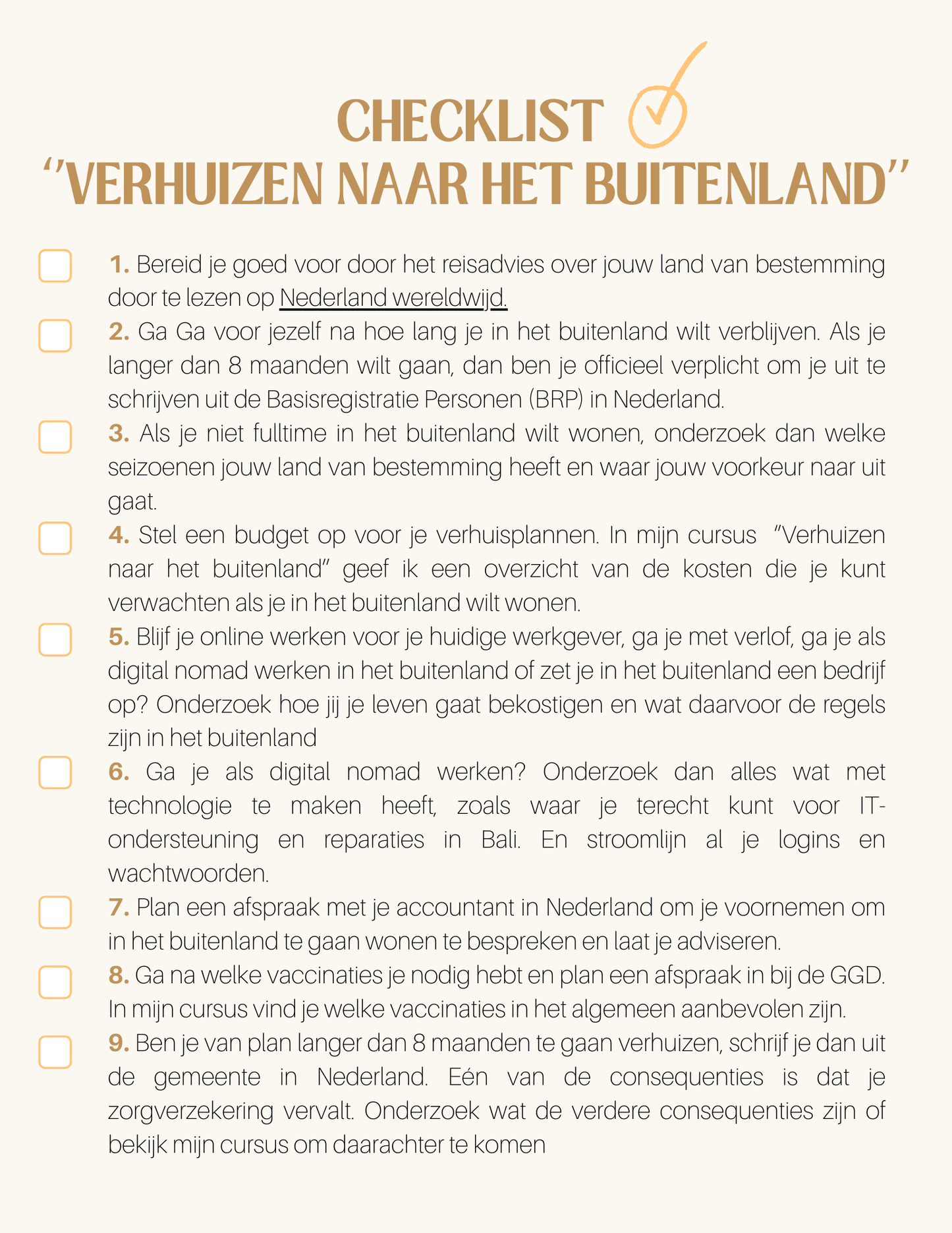 Checklist Verhuizen Naar Het Buitenland - 64 Voorbereidings Tips - Inpaklijst