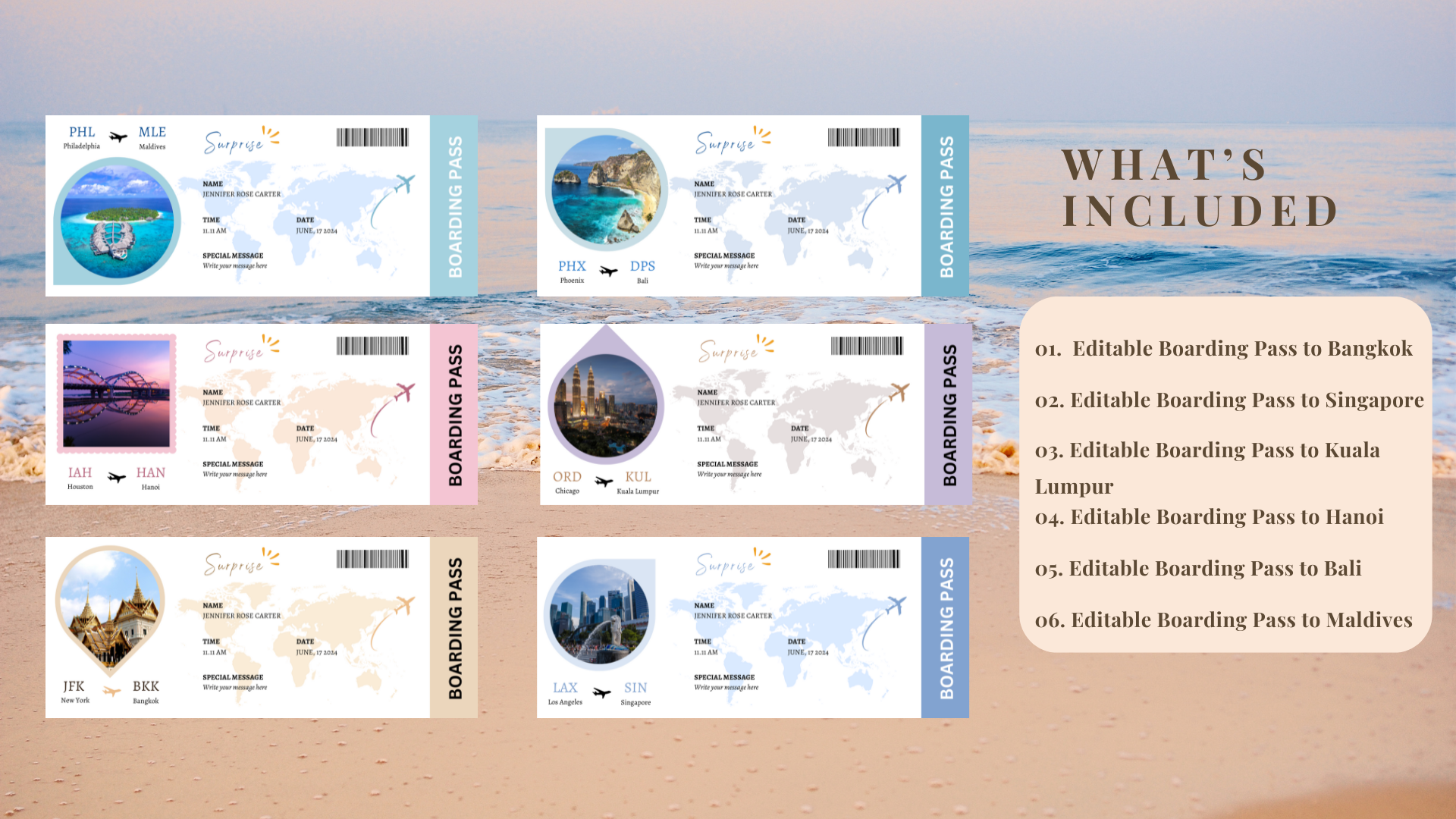 airline ticket, airline ticket canva, boarding pass, pass template, canva boarding pass, canva template, custom boarding pass, editable template, gift idea, plane ticket, surprise ticket, template, travel ticket print