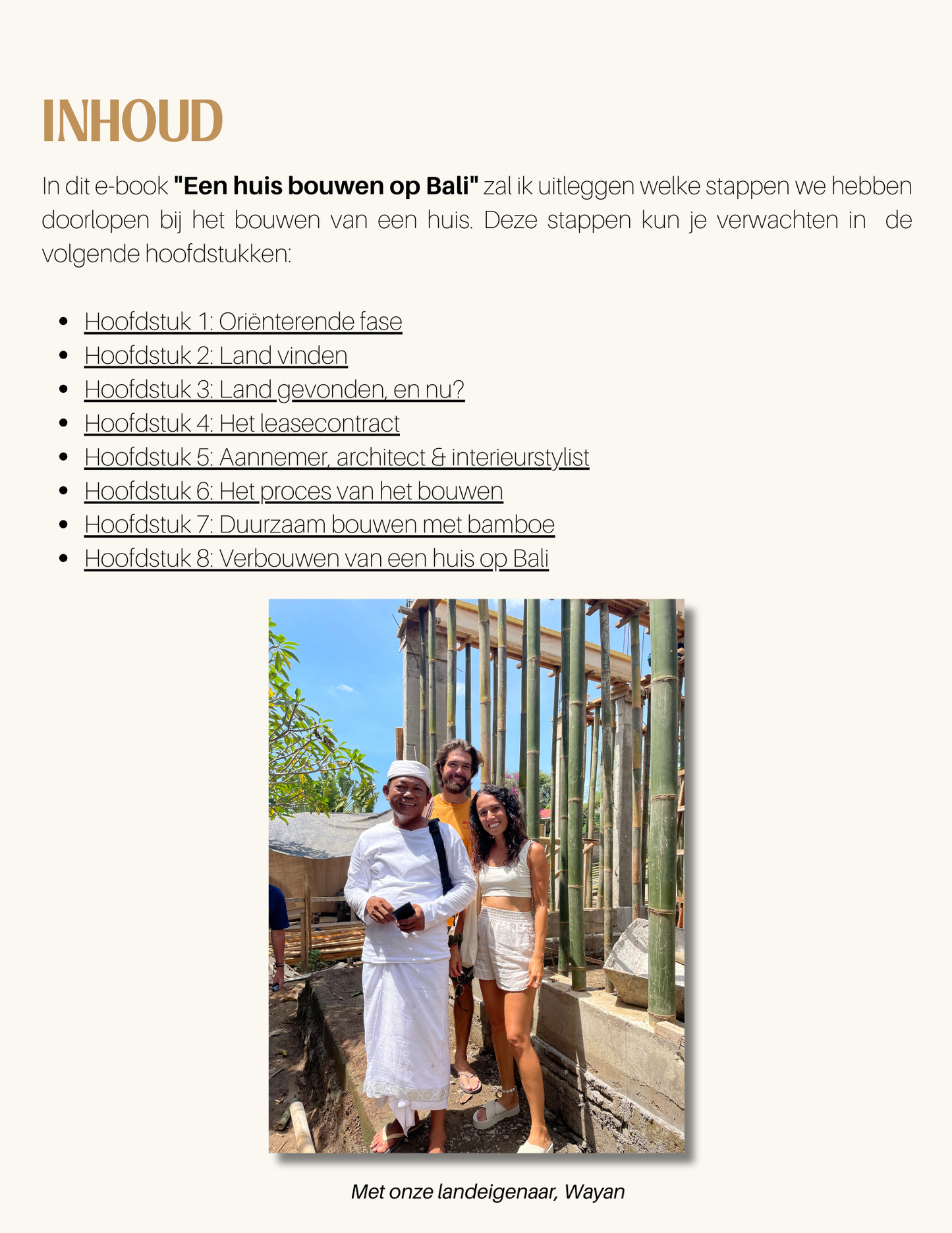 E-book ''Een huis bouwen op Bali'' + exclusieve toegang tot mijn whatsapp groep "Bouwen op Bali"